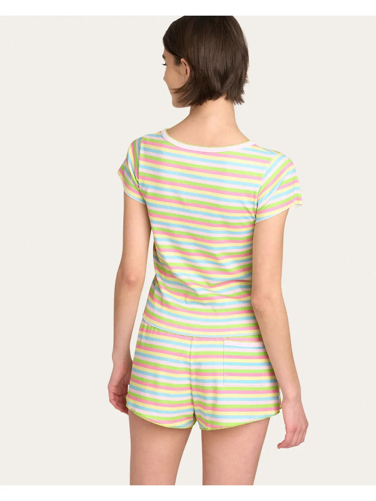 Suzi Pj Set in Daiquiri Stripe