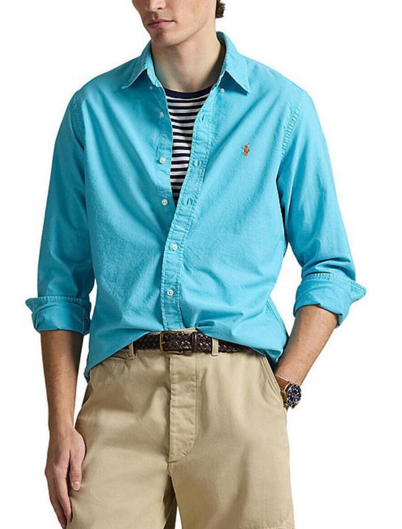 Solid Garment Dyed Oxford - Perfect Turquoise