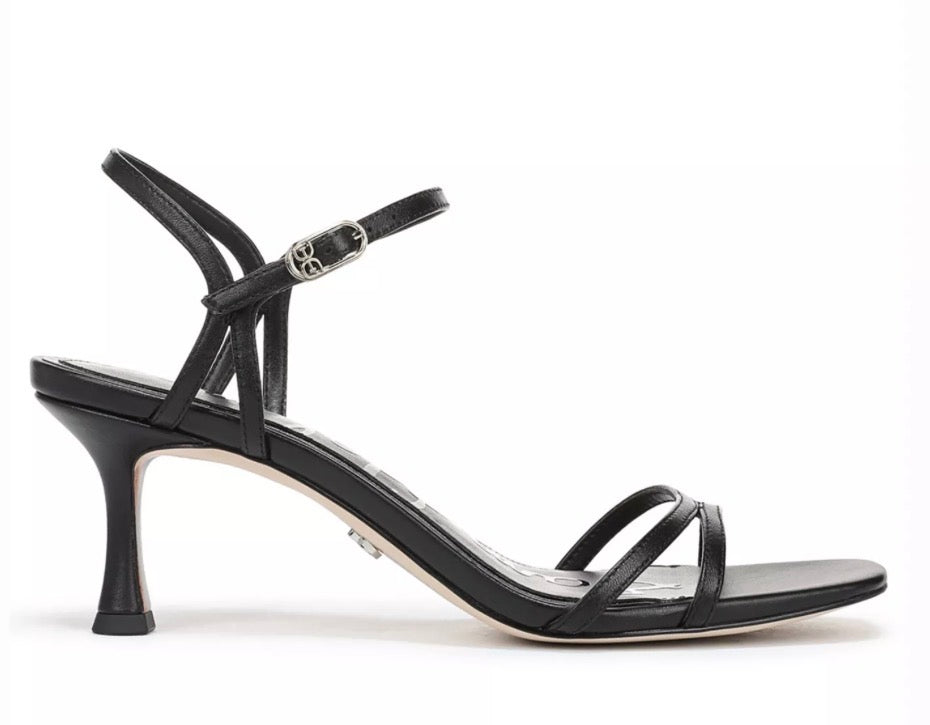 Presley Strappy Kitten Heel - Black