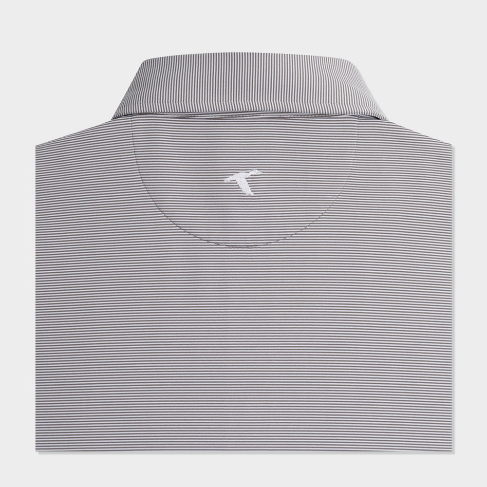 MSU Pinstripe Polo - Charcoal