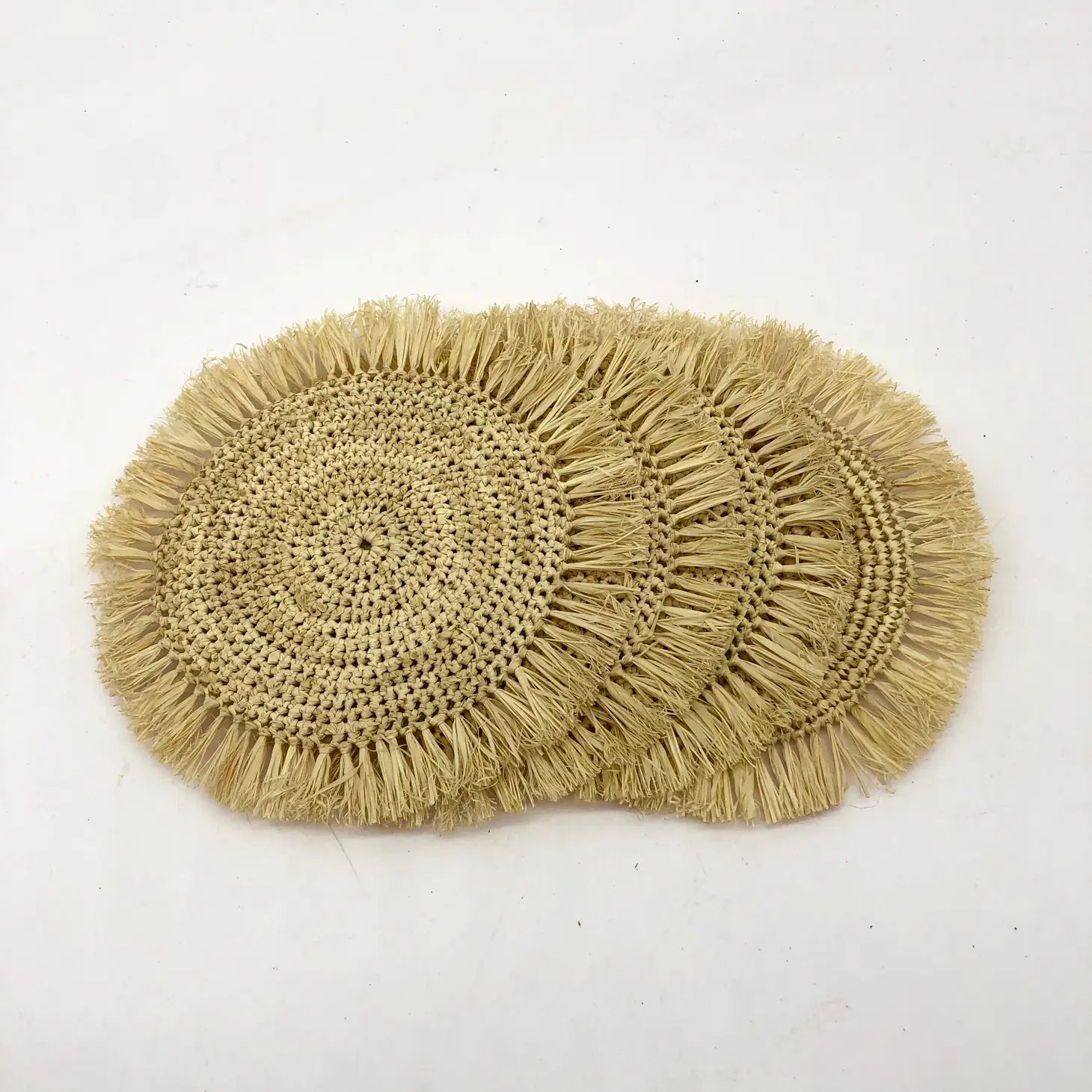 Raffia Coasters-Set of 4