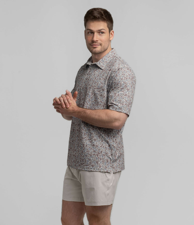 Hunters Hideaway Printed Polo - Ridgeline