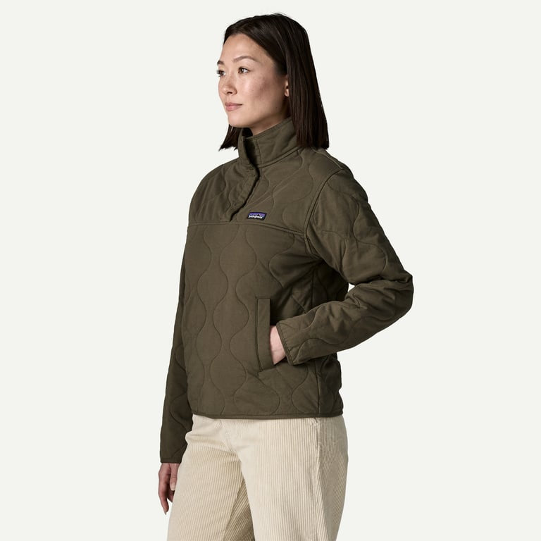 Daily Quilted Snap Pullover - Basin Green
