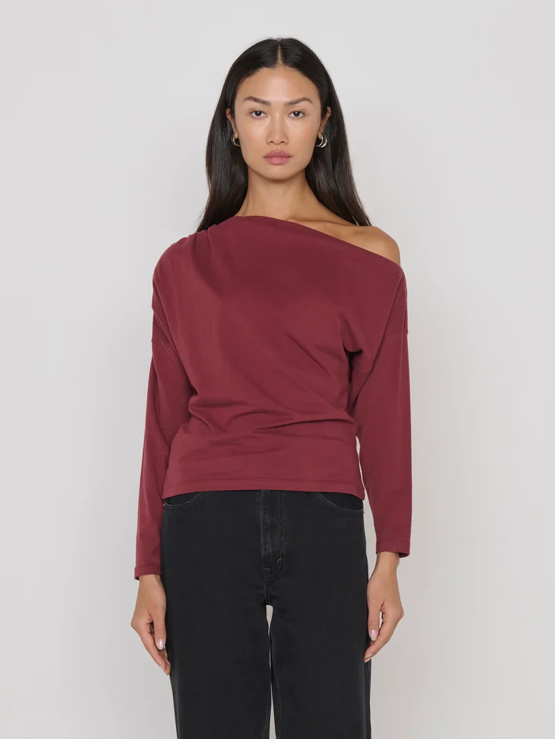 Pietra Off Shoulder Top - Truffle