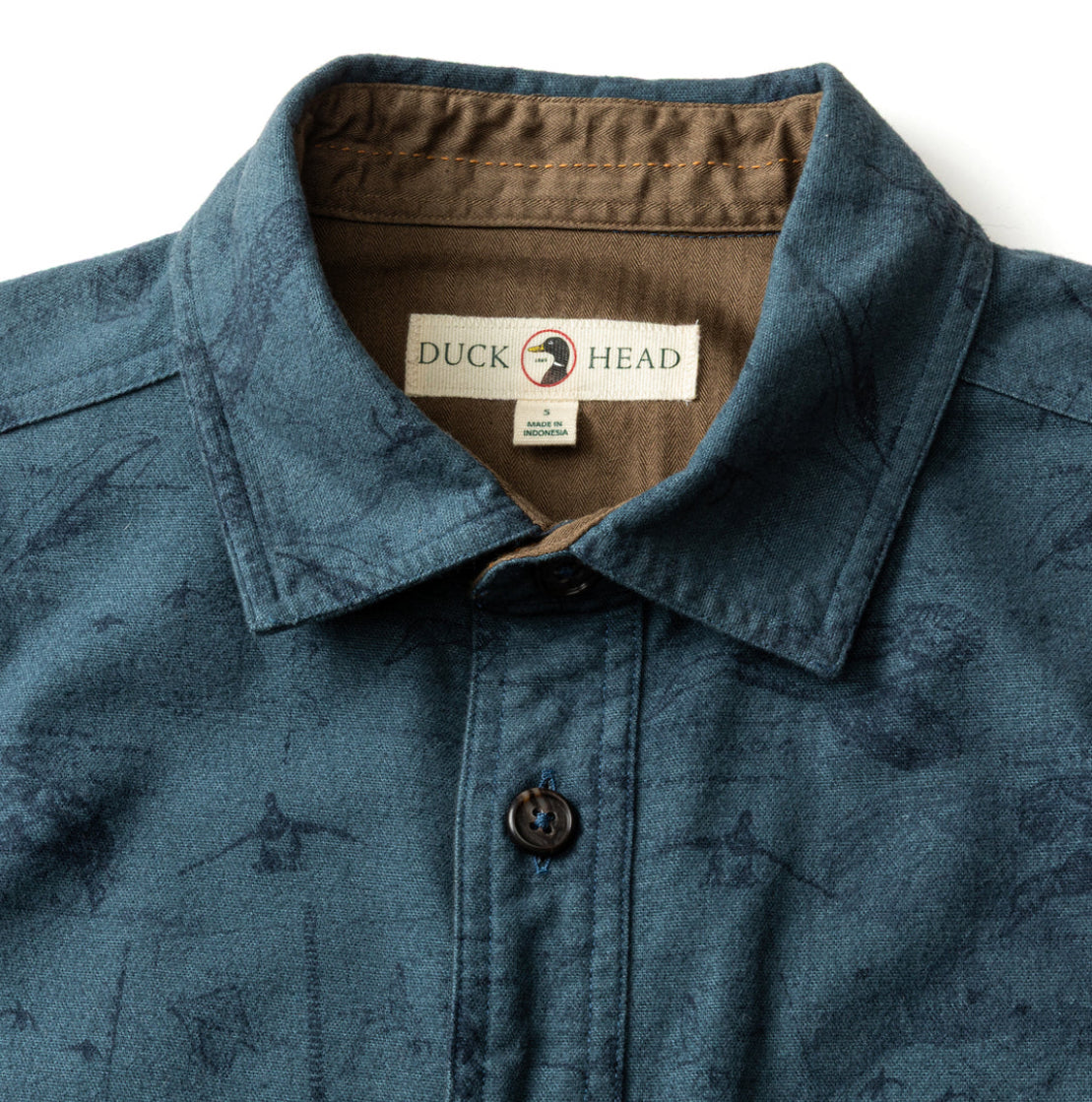 Slater Moleskin Overshirt - Graphite Blue