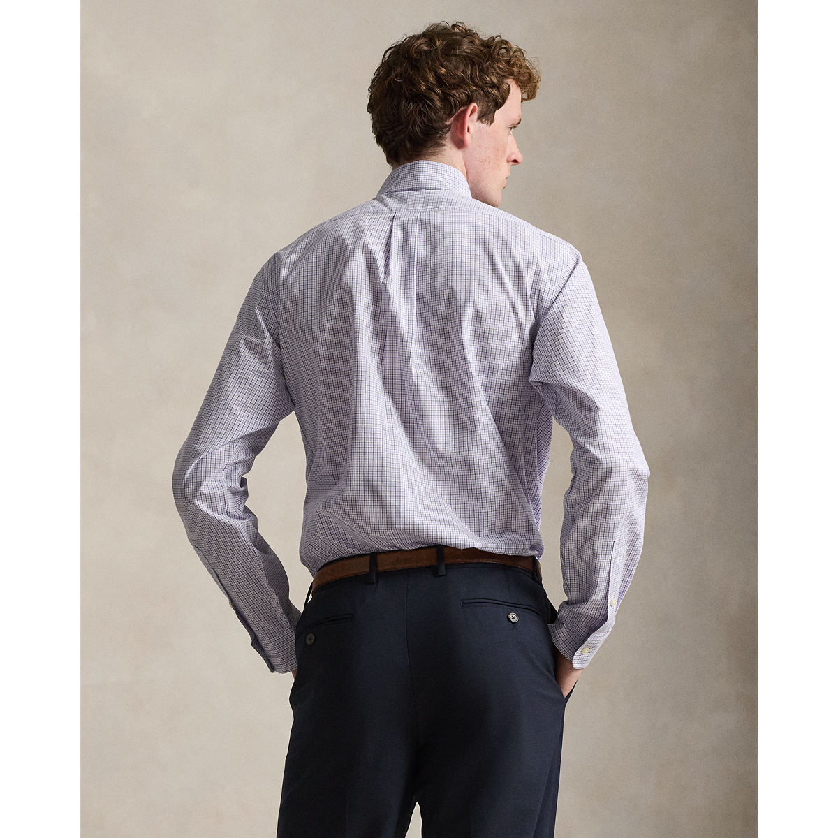 Original Label Cambridge Poplin Shirt - Lavender Multi