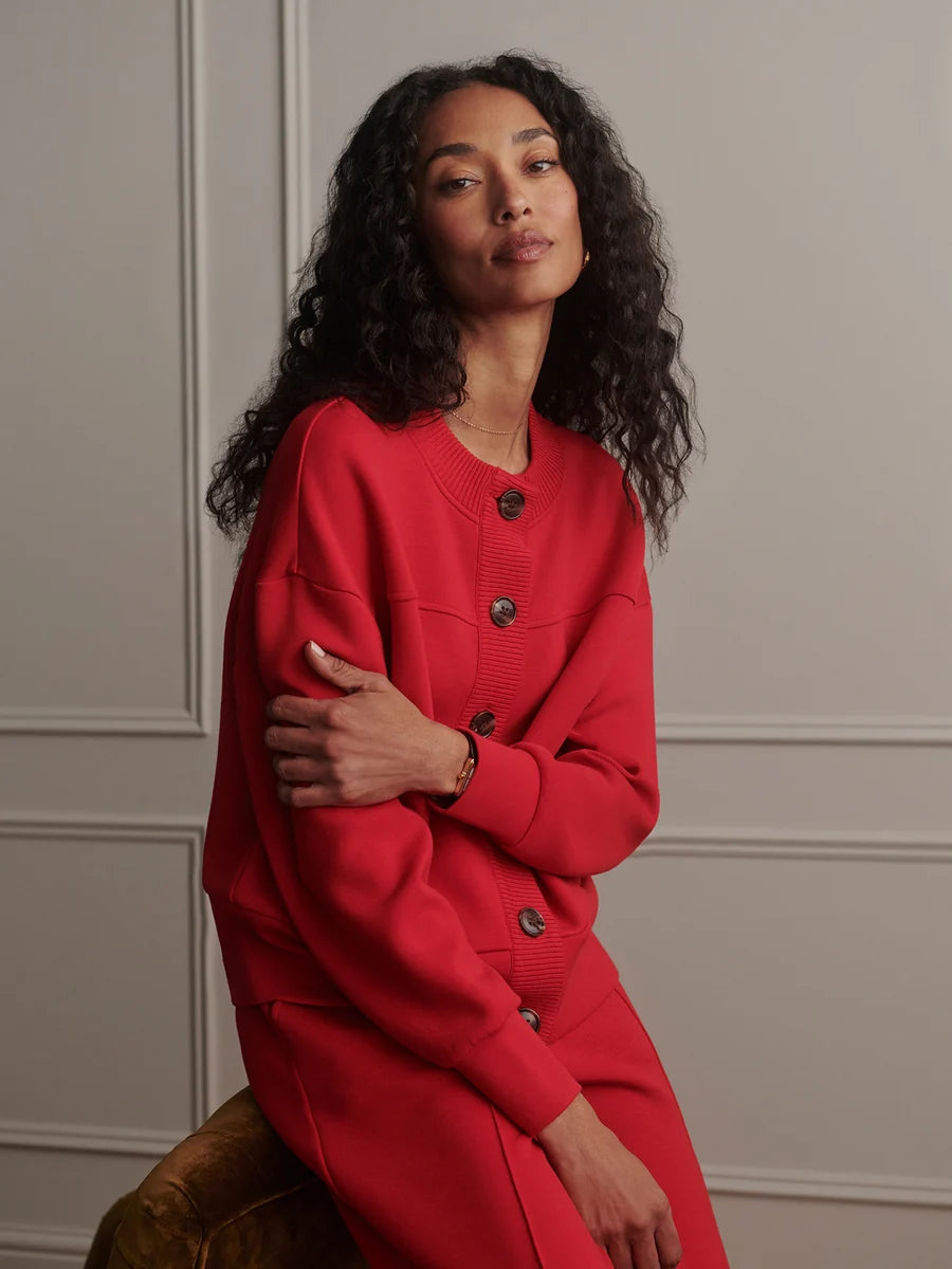 Varley-The Wide Leg Pant 30"-Red Marl