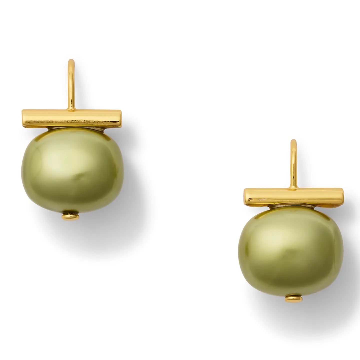 Lily Pad Pearl Earrings