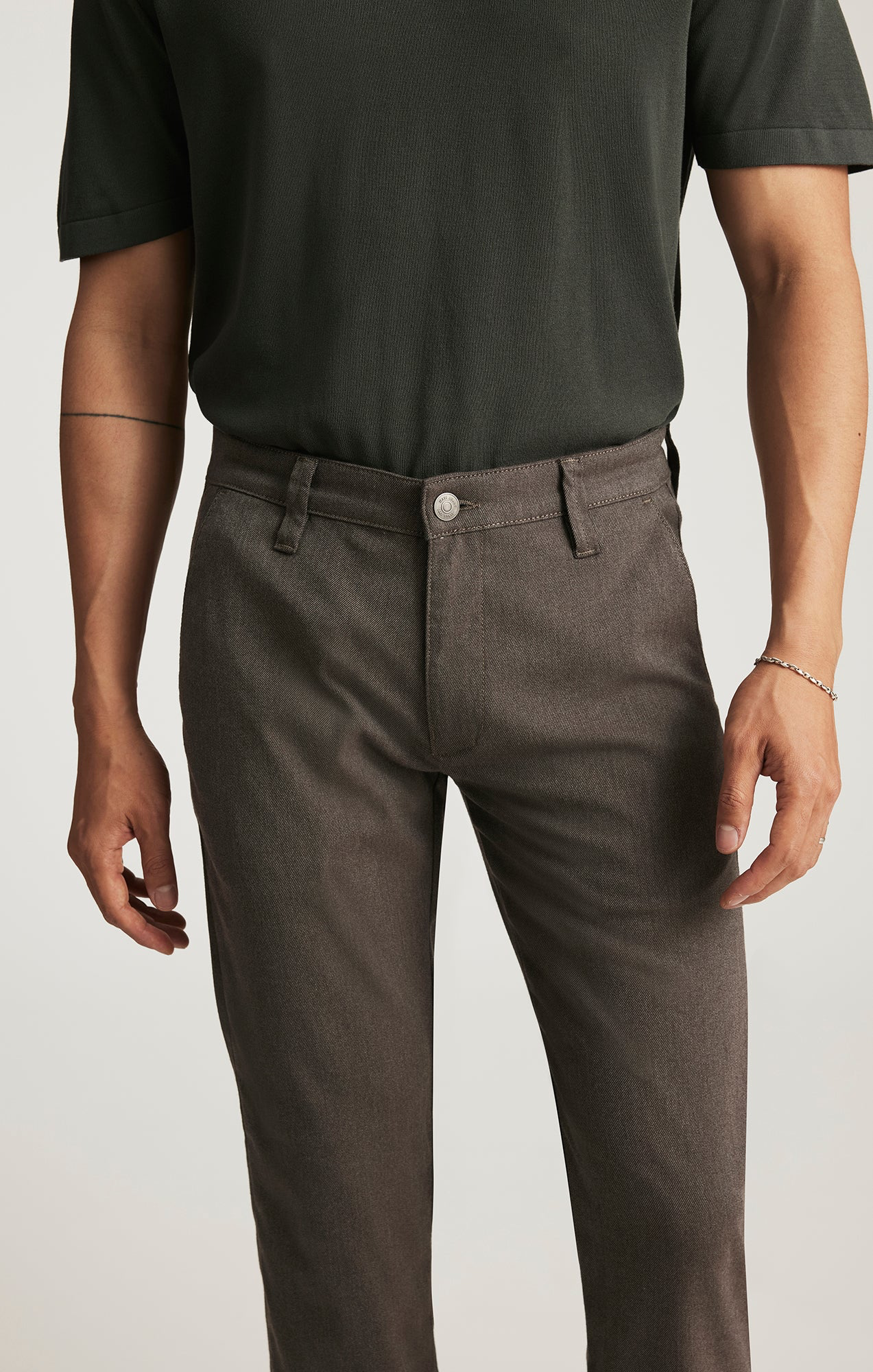 Milton Slim Straight Chino - Feather Tweed