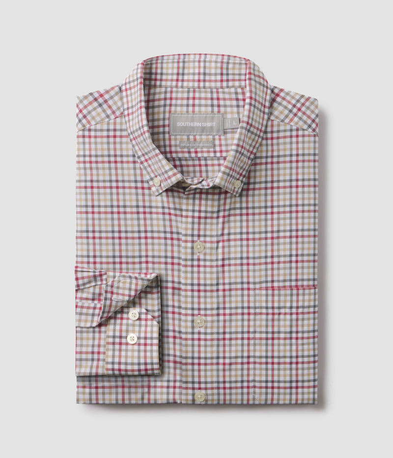 Samford Check Long Sleeve - Spice