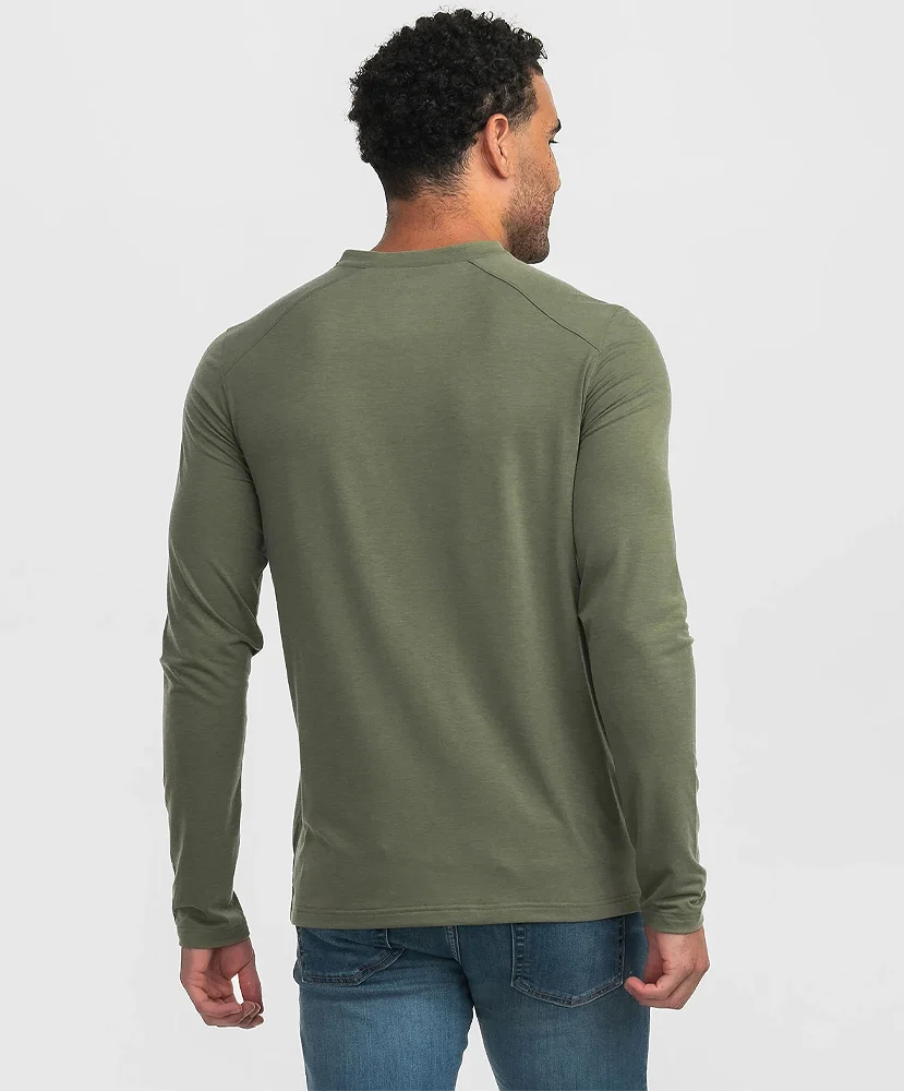 Max Comfort Henley LS - Spanish Moss