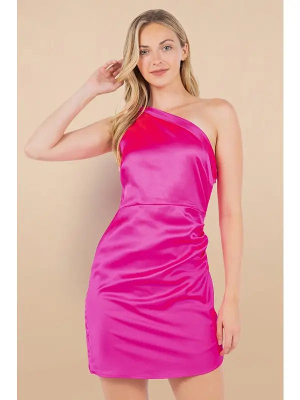 Barbie Pink One Shoulder Dress