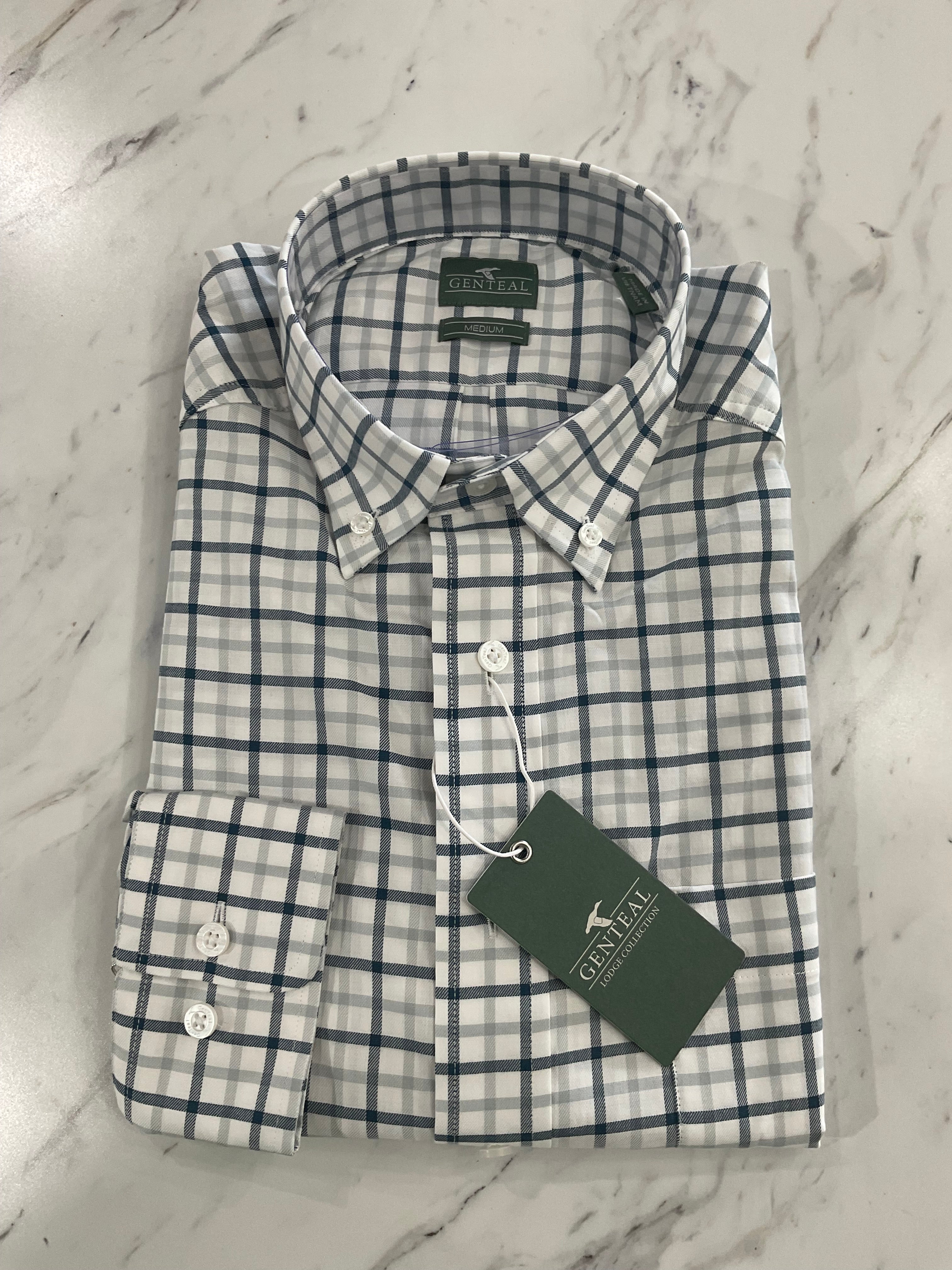 Graham Cotton Blend Sport Shirt - Blue Steel