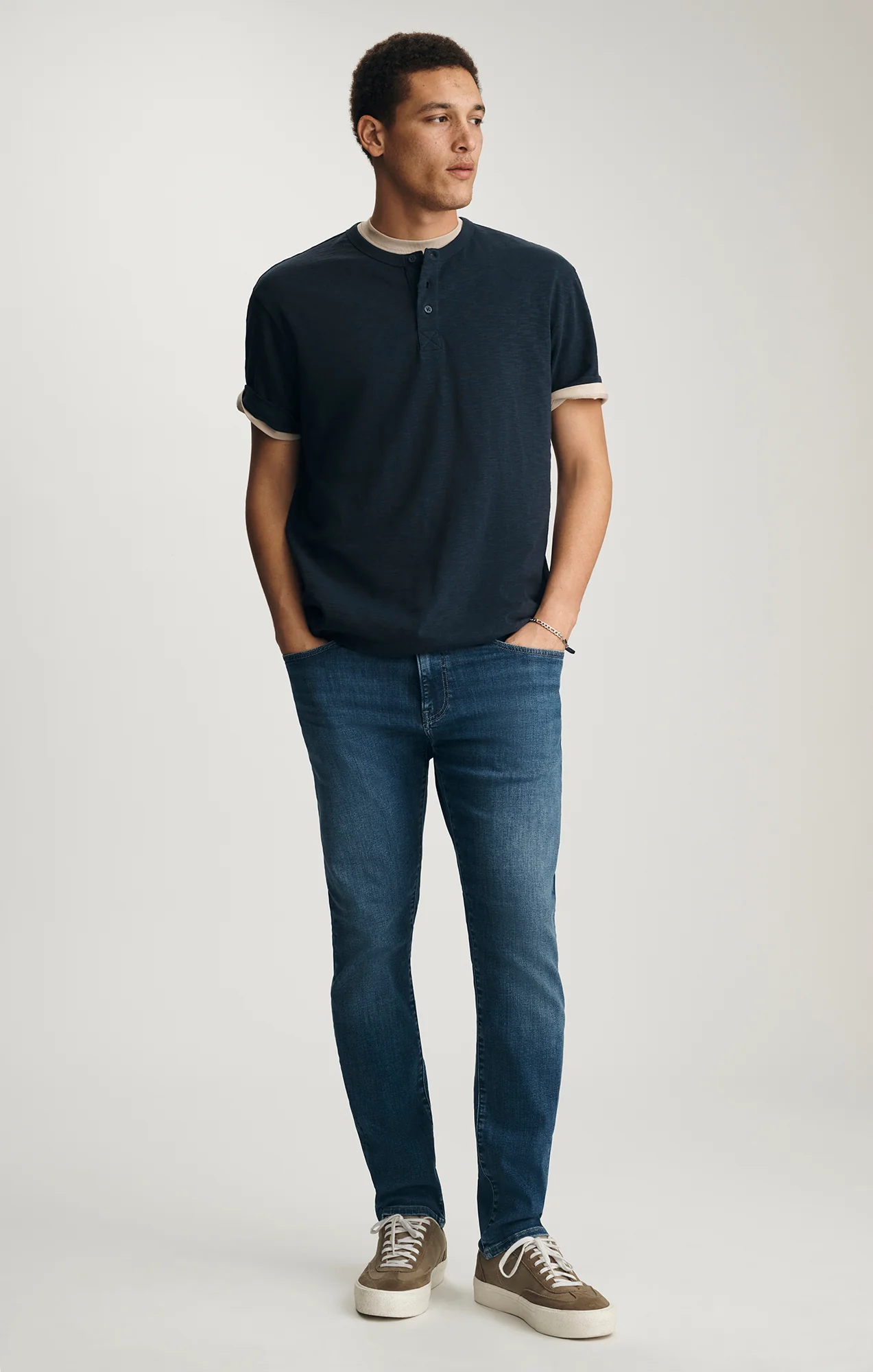 Slug Henley Tshirt - Dark Navy