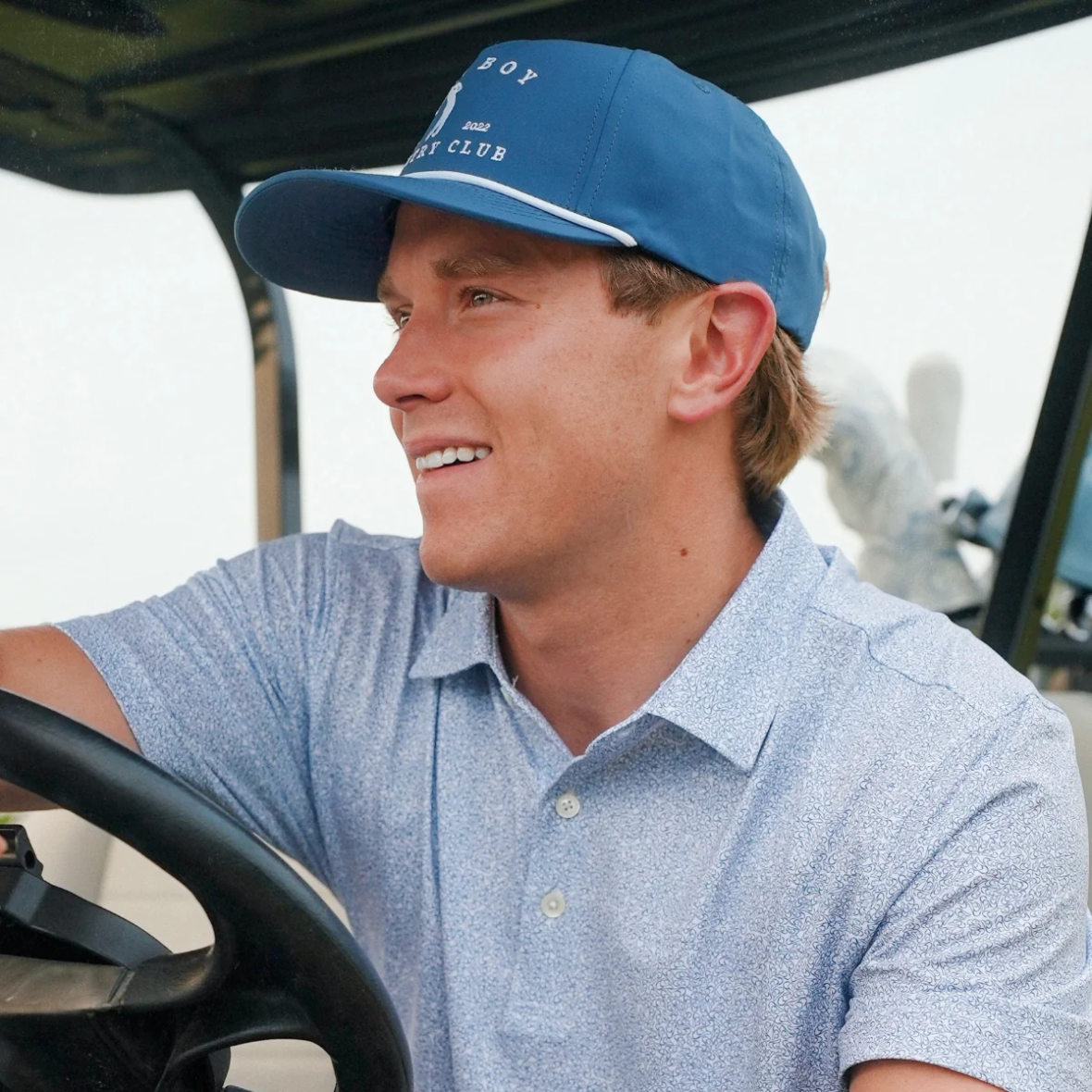 Cowboy Hat Polo - Light Blue