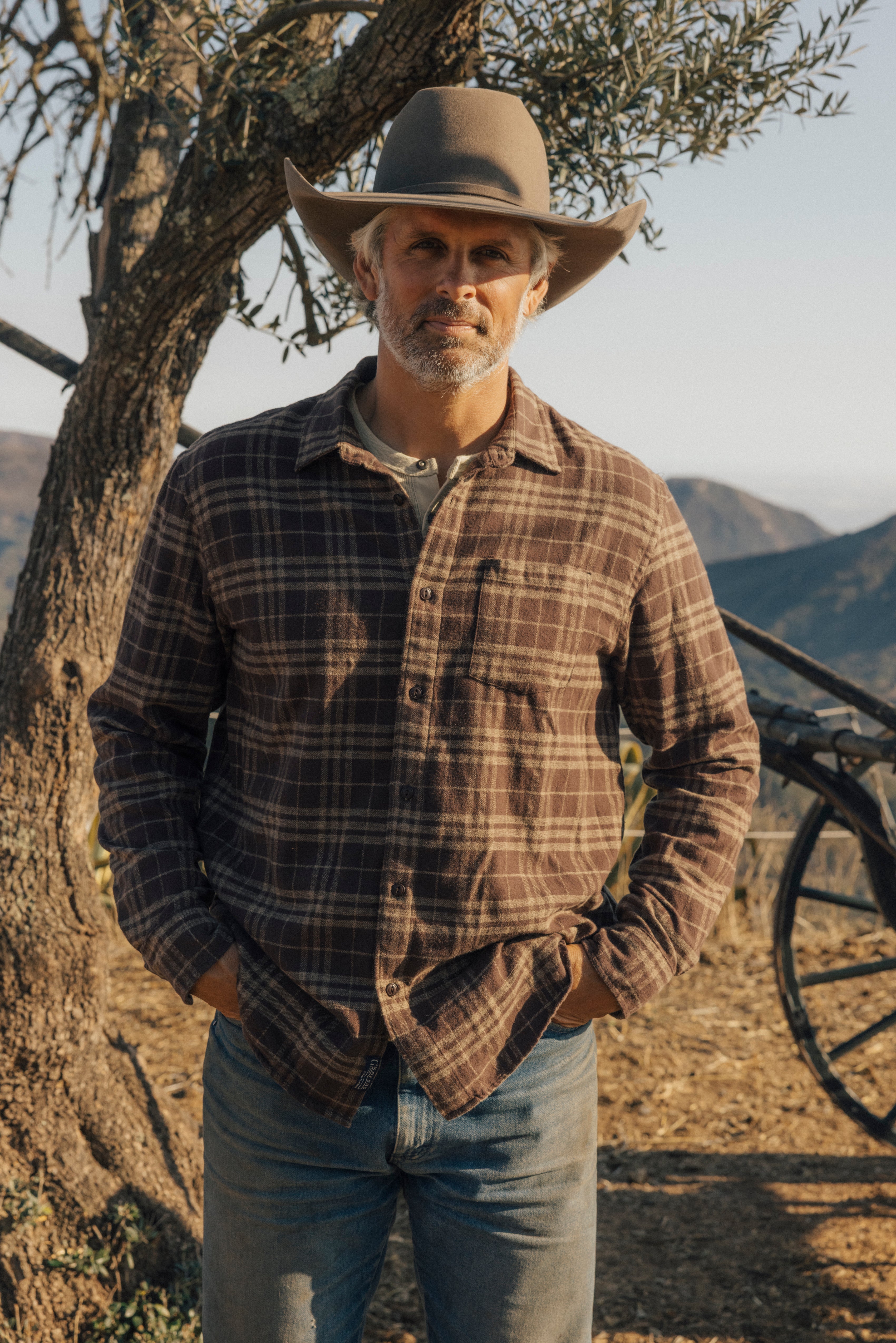 Jaspe Midweight Flannel - Brown Khaki