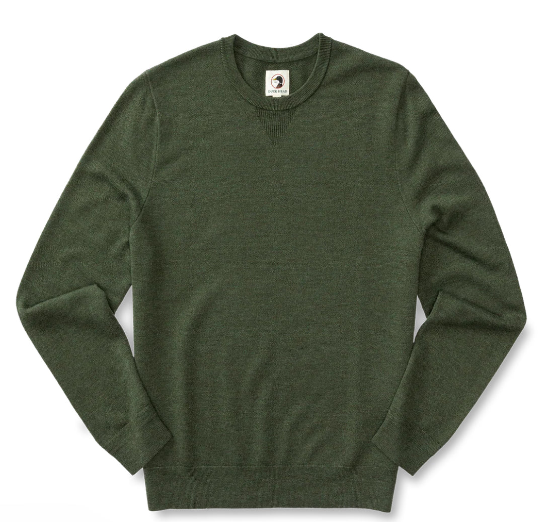 Henson Merino Crewneck Sweater - Pine Green
