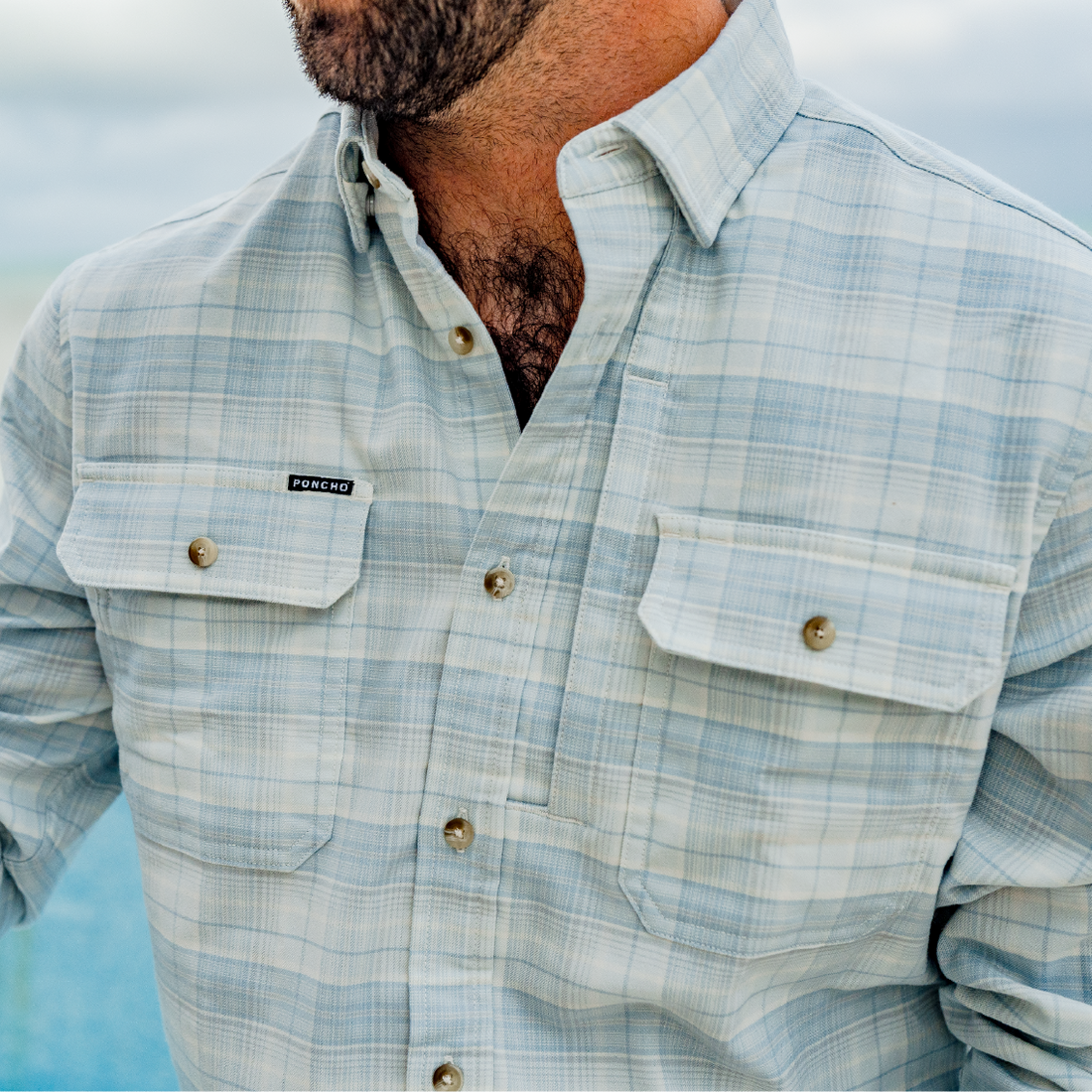 Hilton Head Flannel - Ice Blue