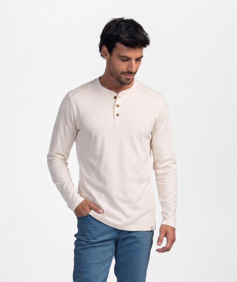 Max Comfort Henley LS - Oatmeal