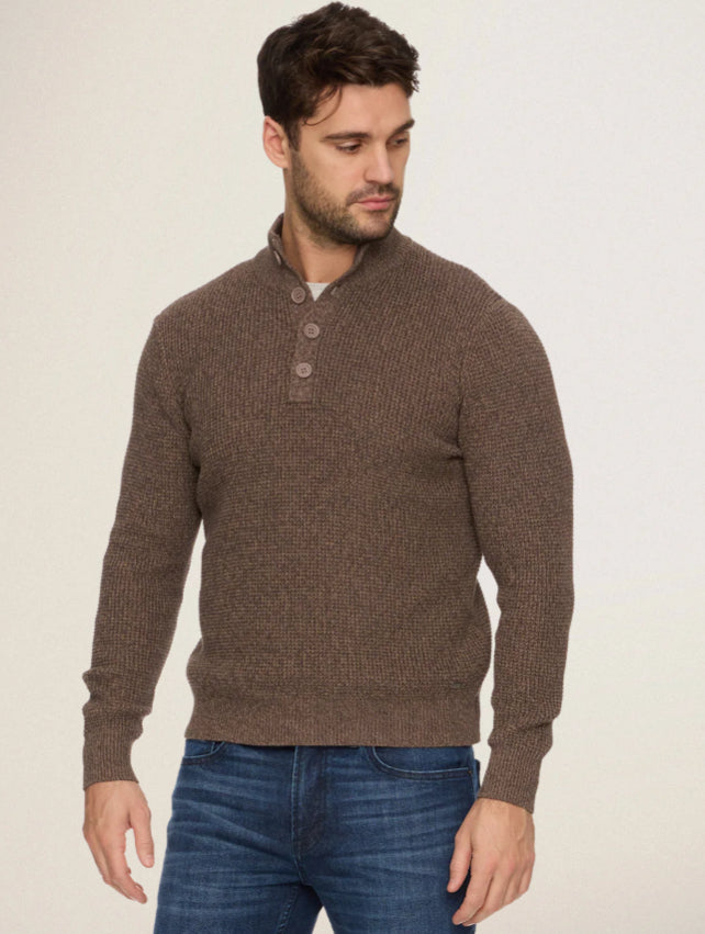 Denver Cooling Mock Neck - Brown Heather