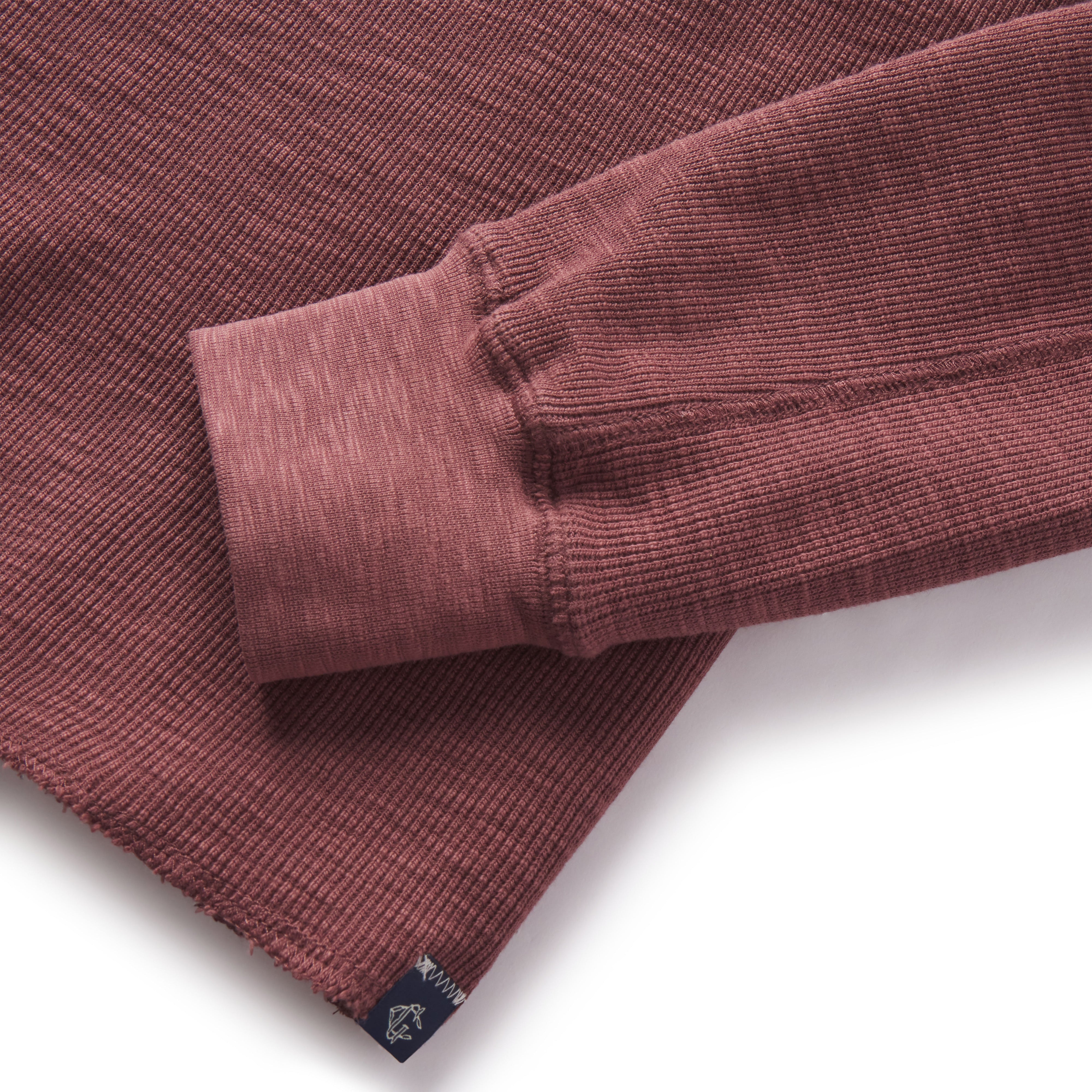 Clint Waffle Cotton Crew - Root Beer