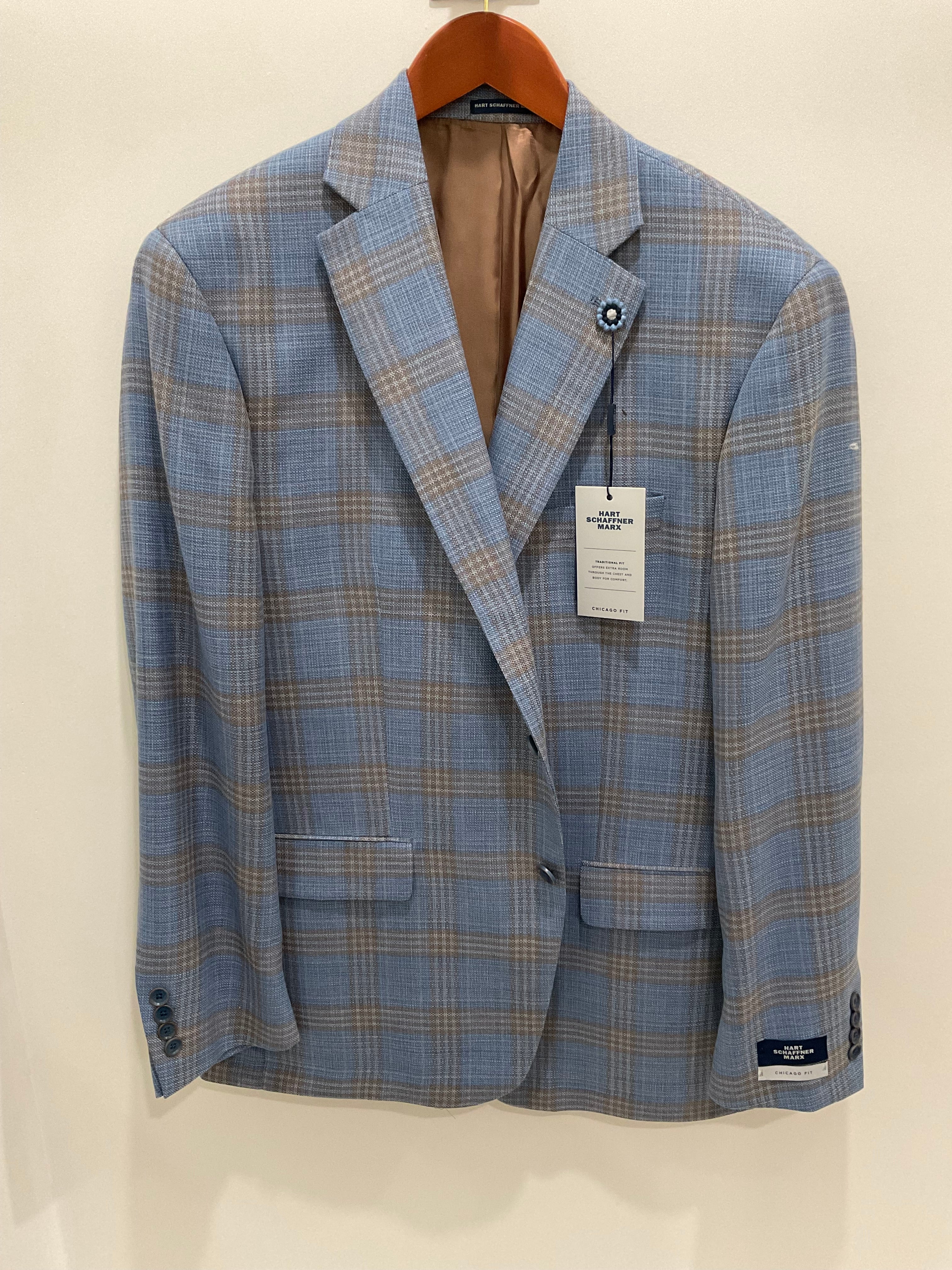 Hart Schaffner Marx Sport Coat - Blue/Tan