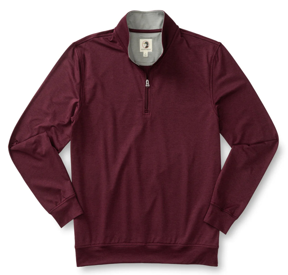 Long Drive Performance Pullover - Fig Heather