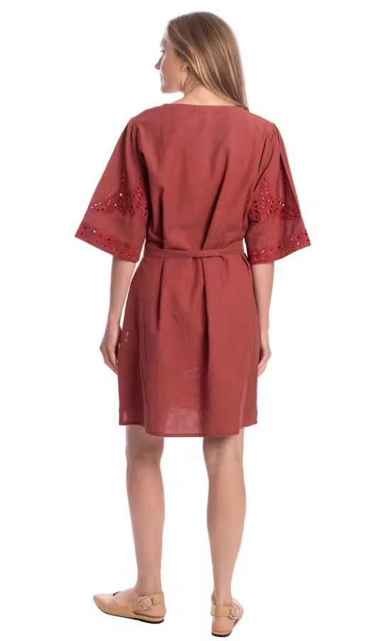 Flora Dress-Lava