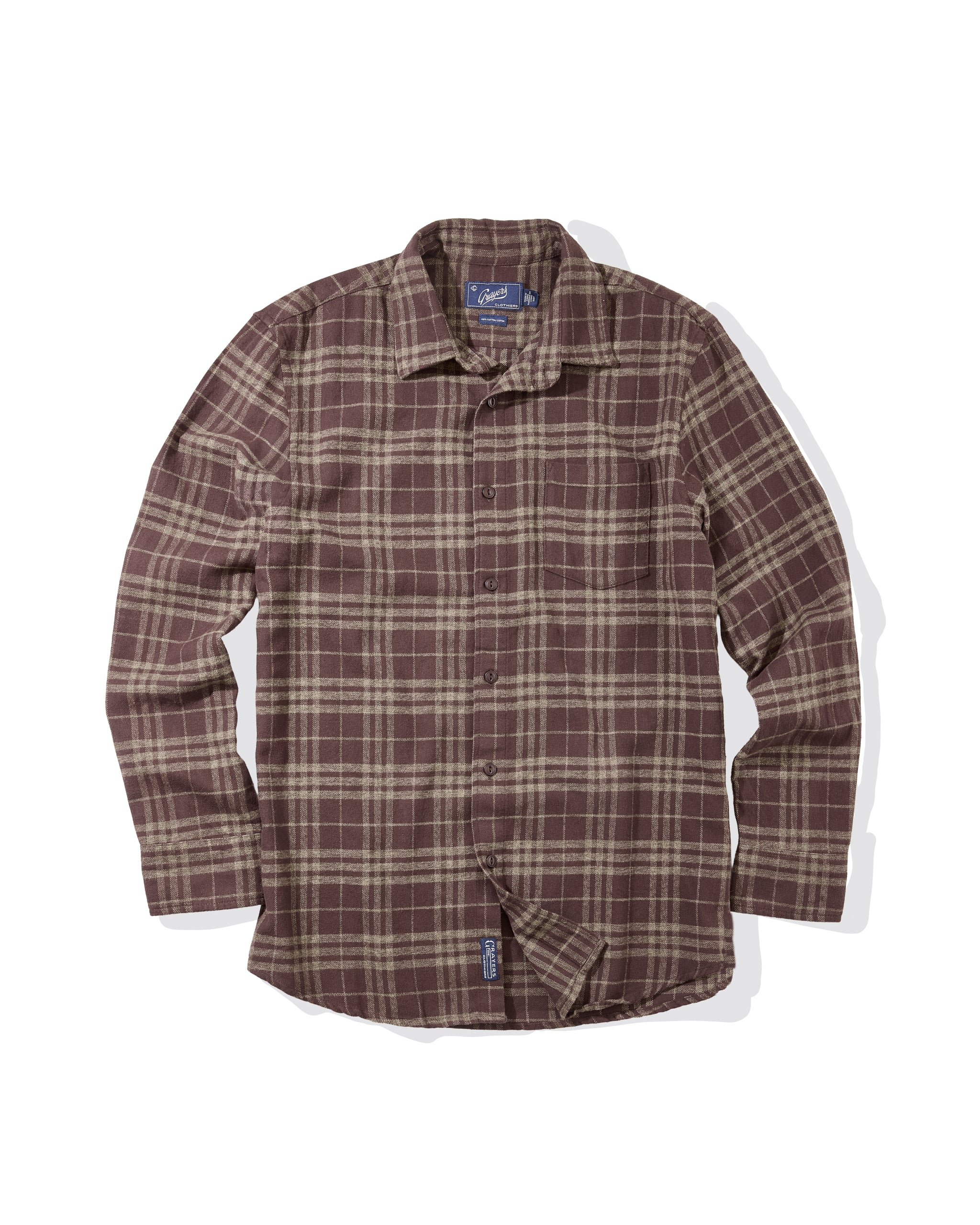 Jaspe Midweight Flannel - Brown Khaki