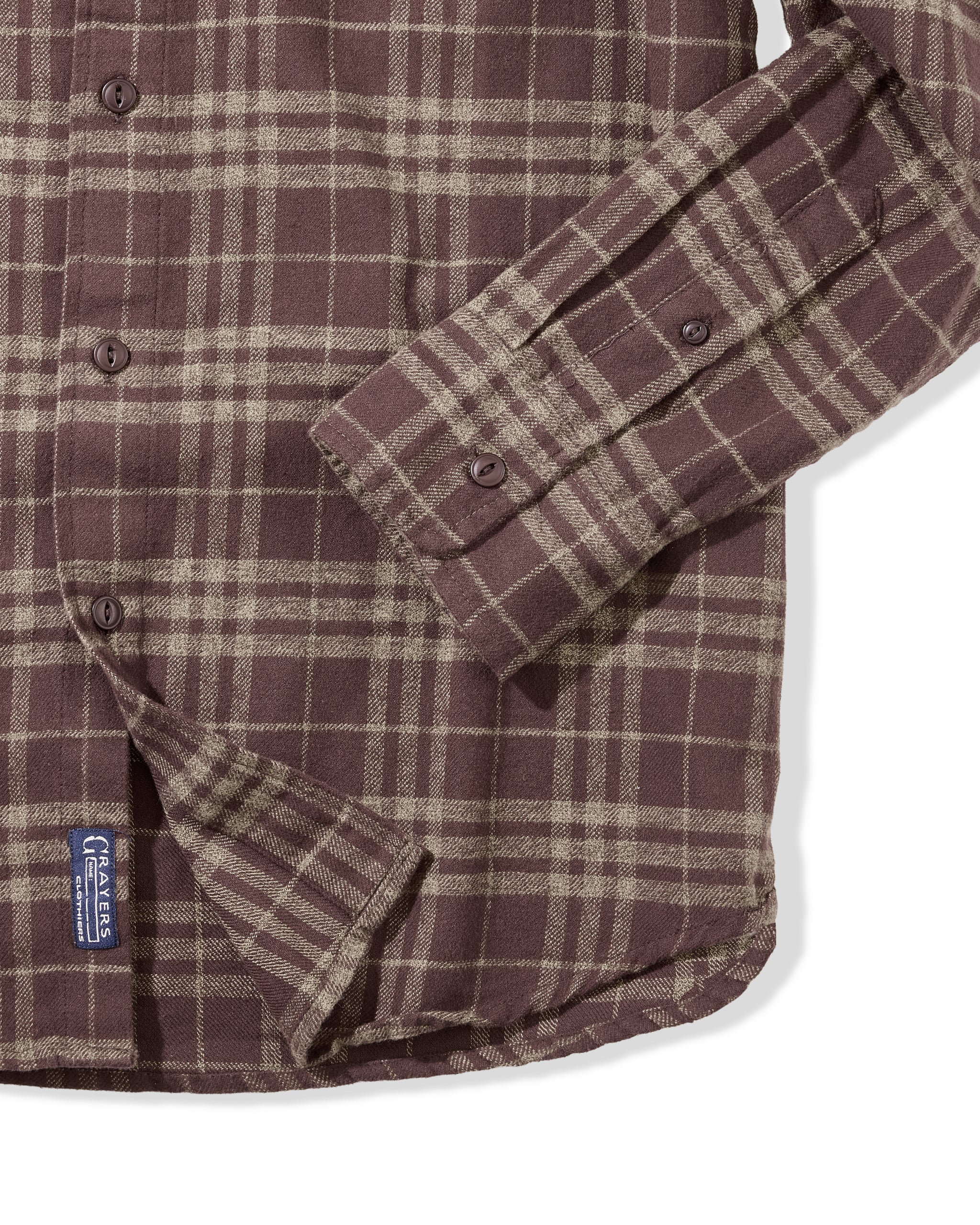 Jaspe Midweight Flannel - Brown Khaki