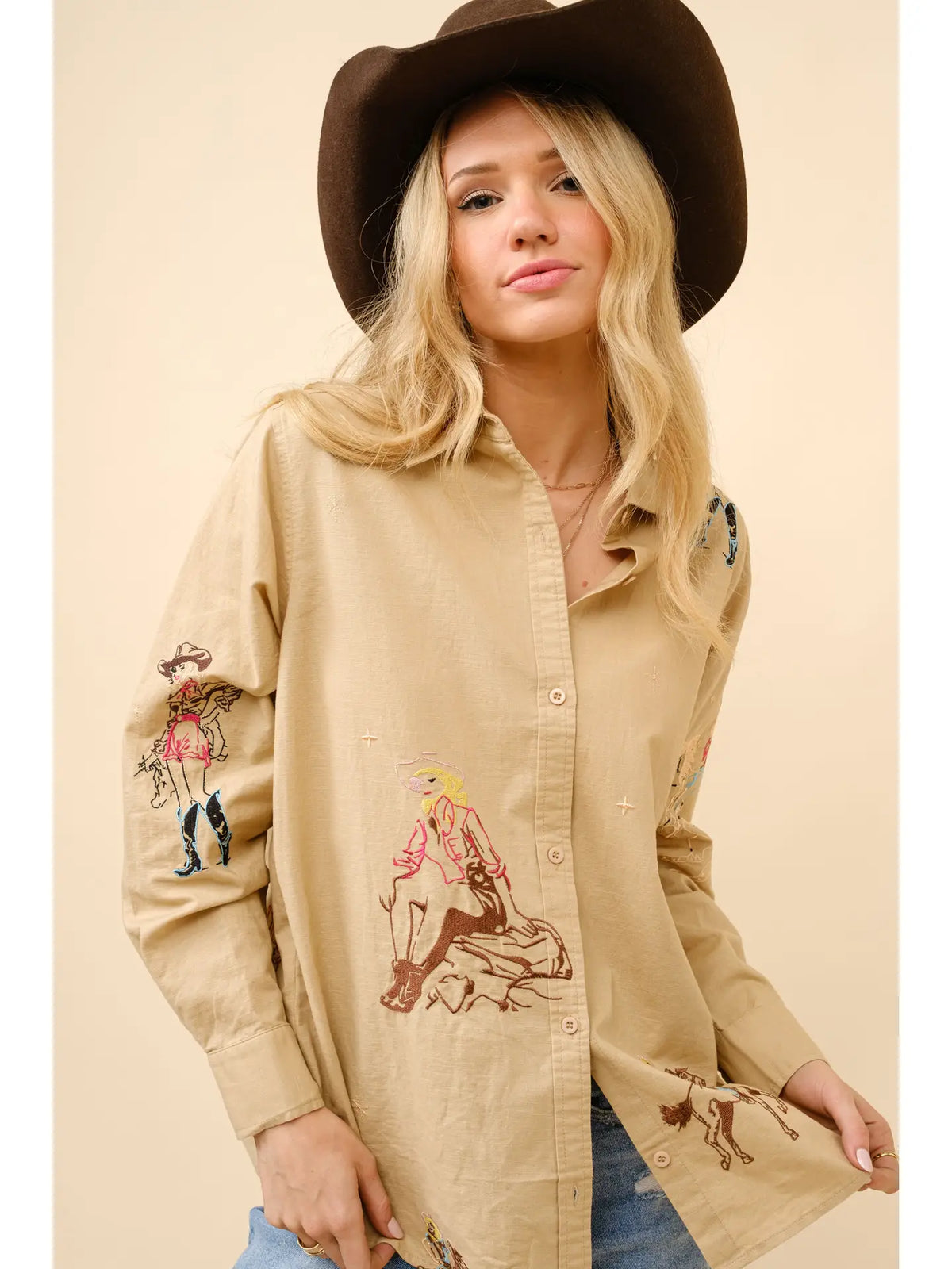 Giddy Up Embroidered Top