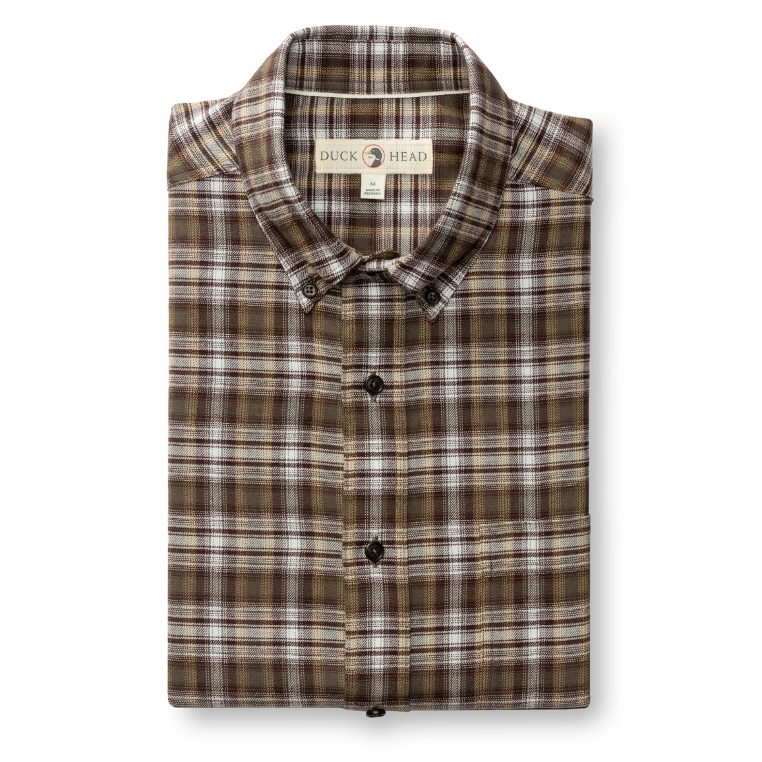 Cotton Flannel Shirt - Crocodile Brown