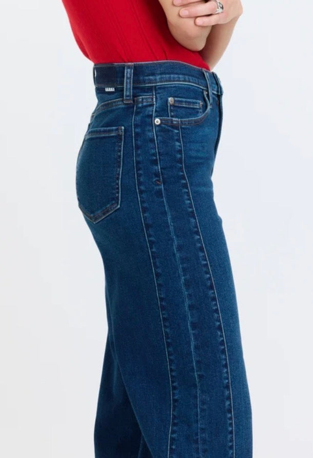 Daze-Pleaser High Rise Wide Ankle - Slow Motion