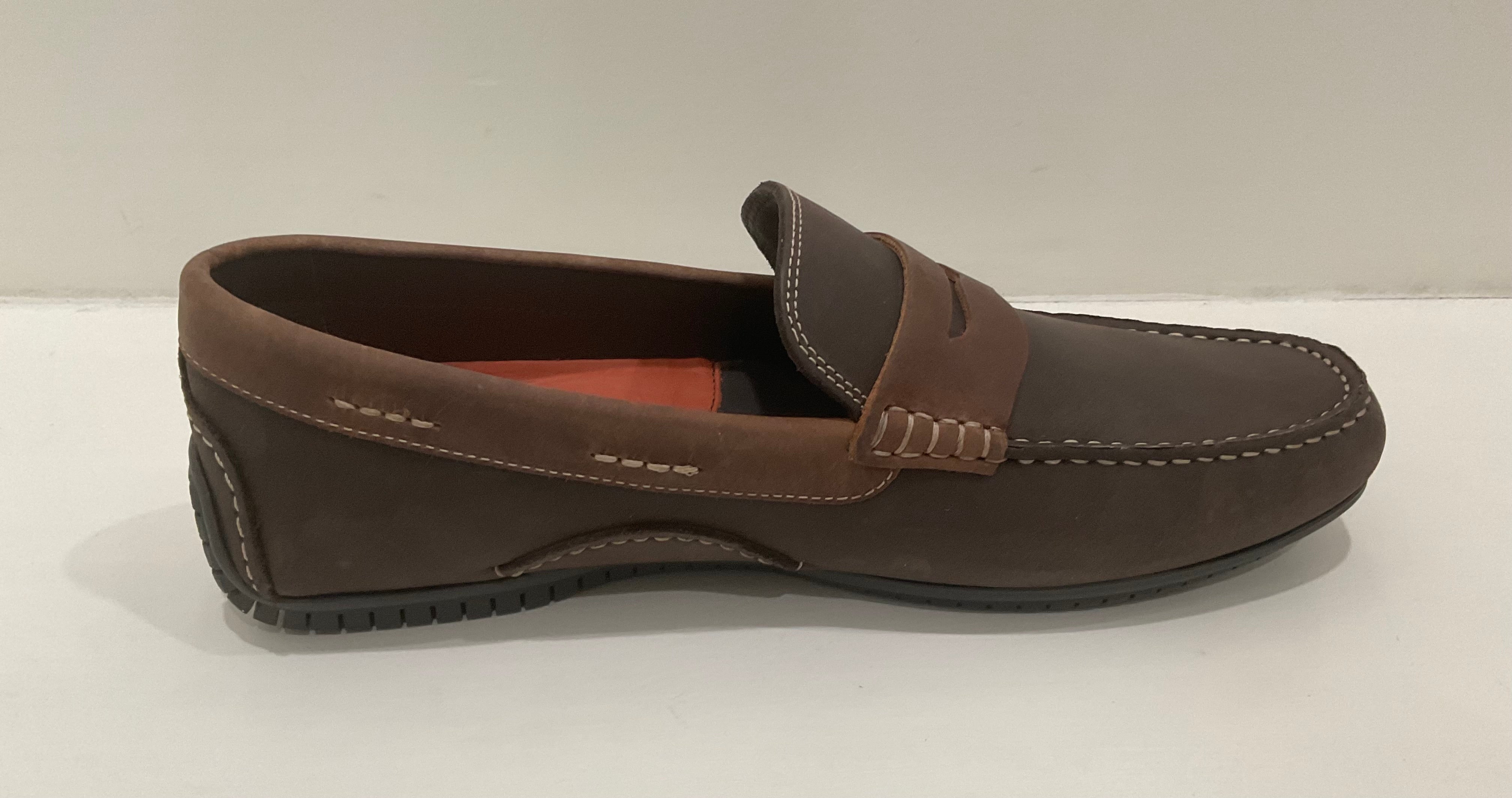 Bermuda Waxed Nubuck Penny Loafer - Bark