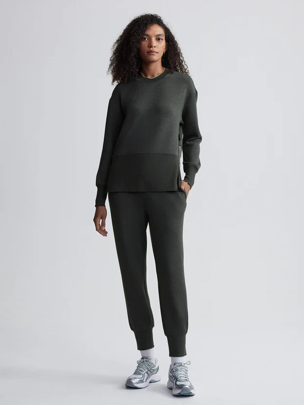 Lowry Longline Sweat-Olive Marl