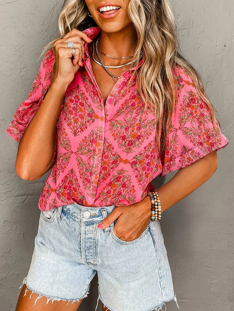 Lovey Floral Print Blouse