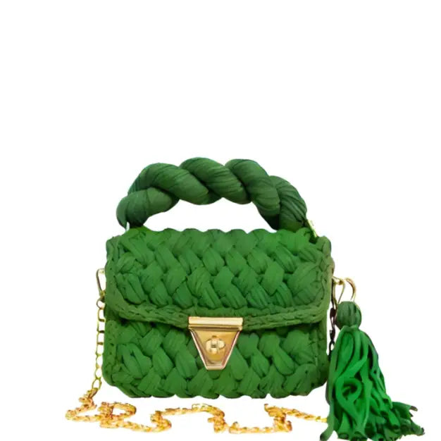 Montego Woven Bag in Green