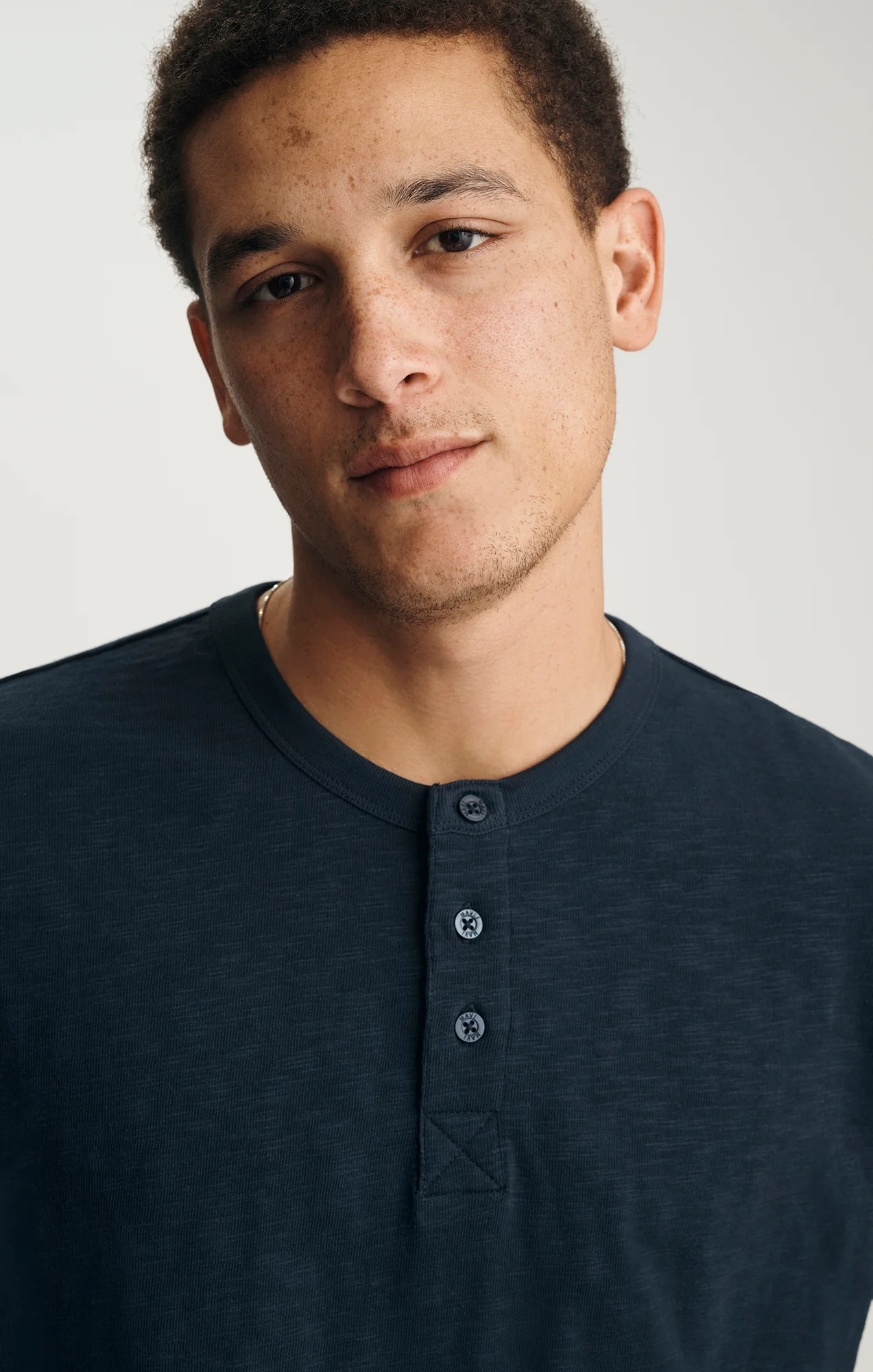 Slug Henley Tshirt - Dark Navy