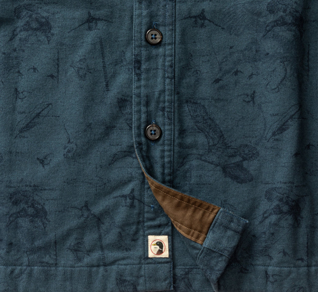 Slater Moleskin Overshirt - Graphite Blue
