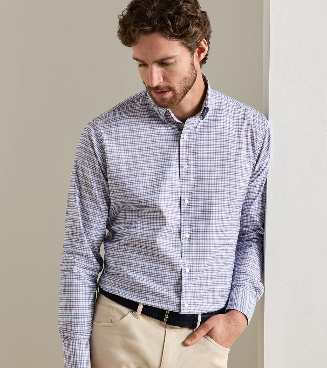 Wayne Performance Twill Sport Shirt - Blue Fresca