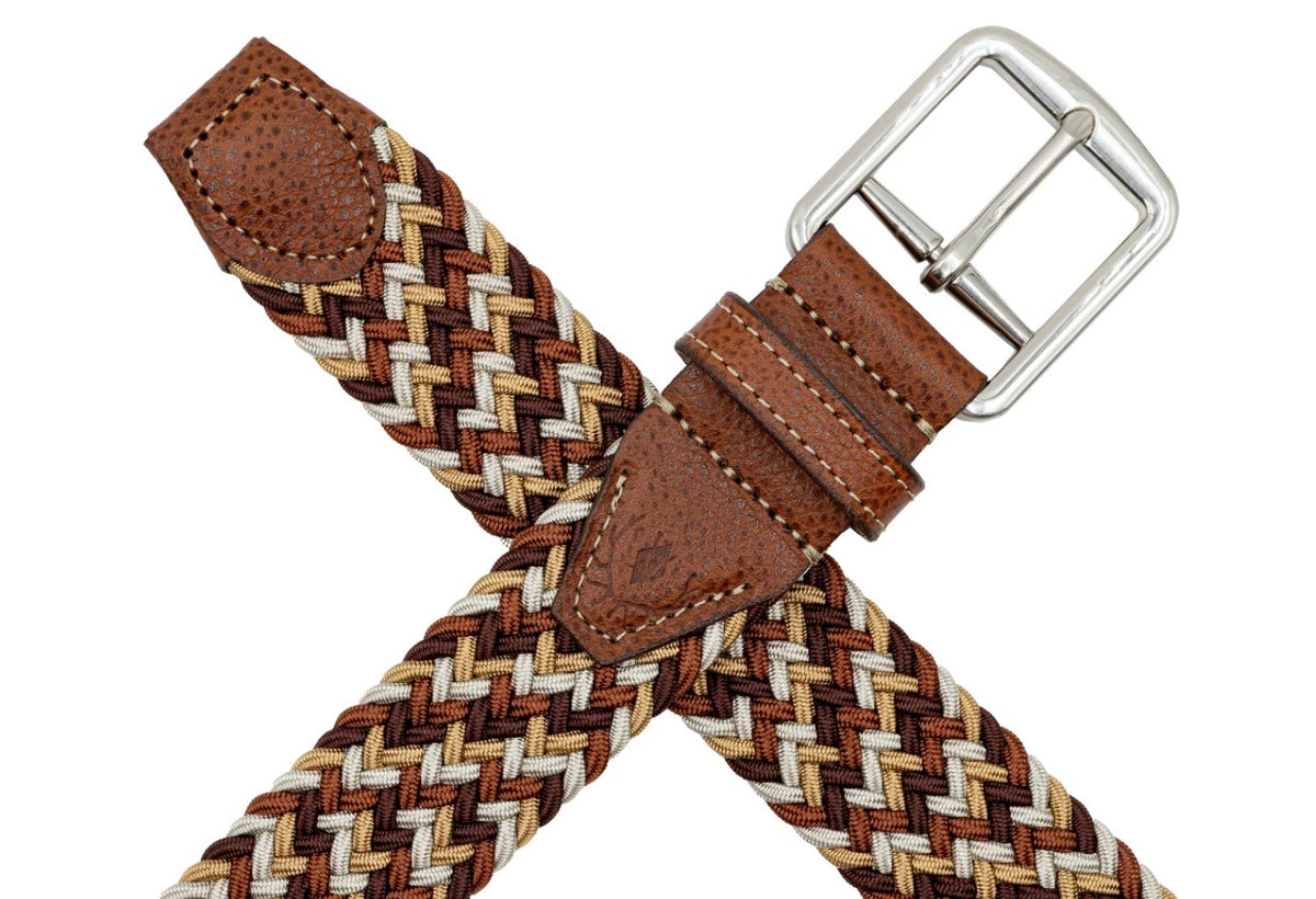Newport Woven Italian Rayon Belt - Foilage