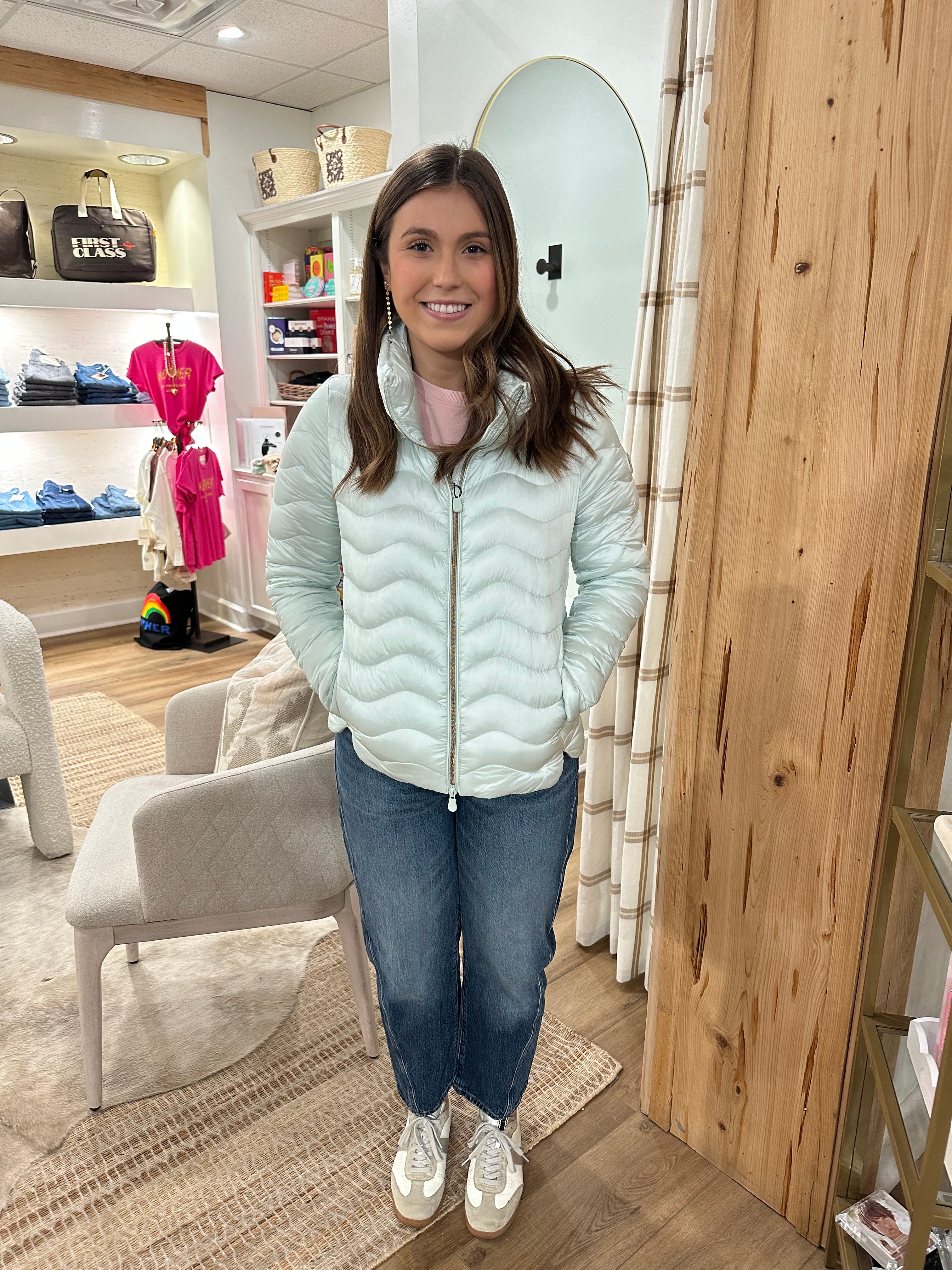 Peridot Puffer - Glacier Blue