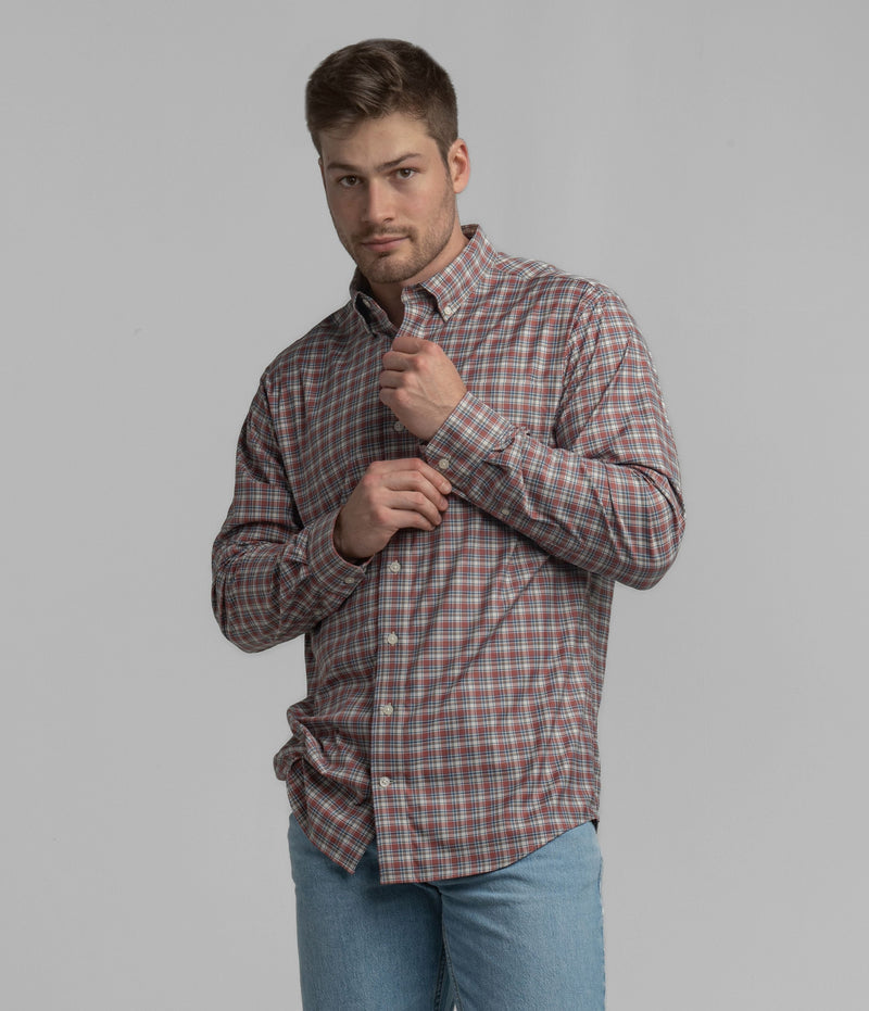 Hawthorne Plaid Shirt - Saddle