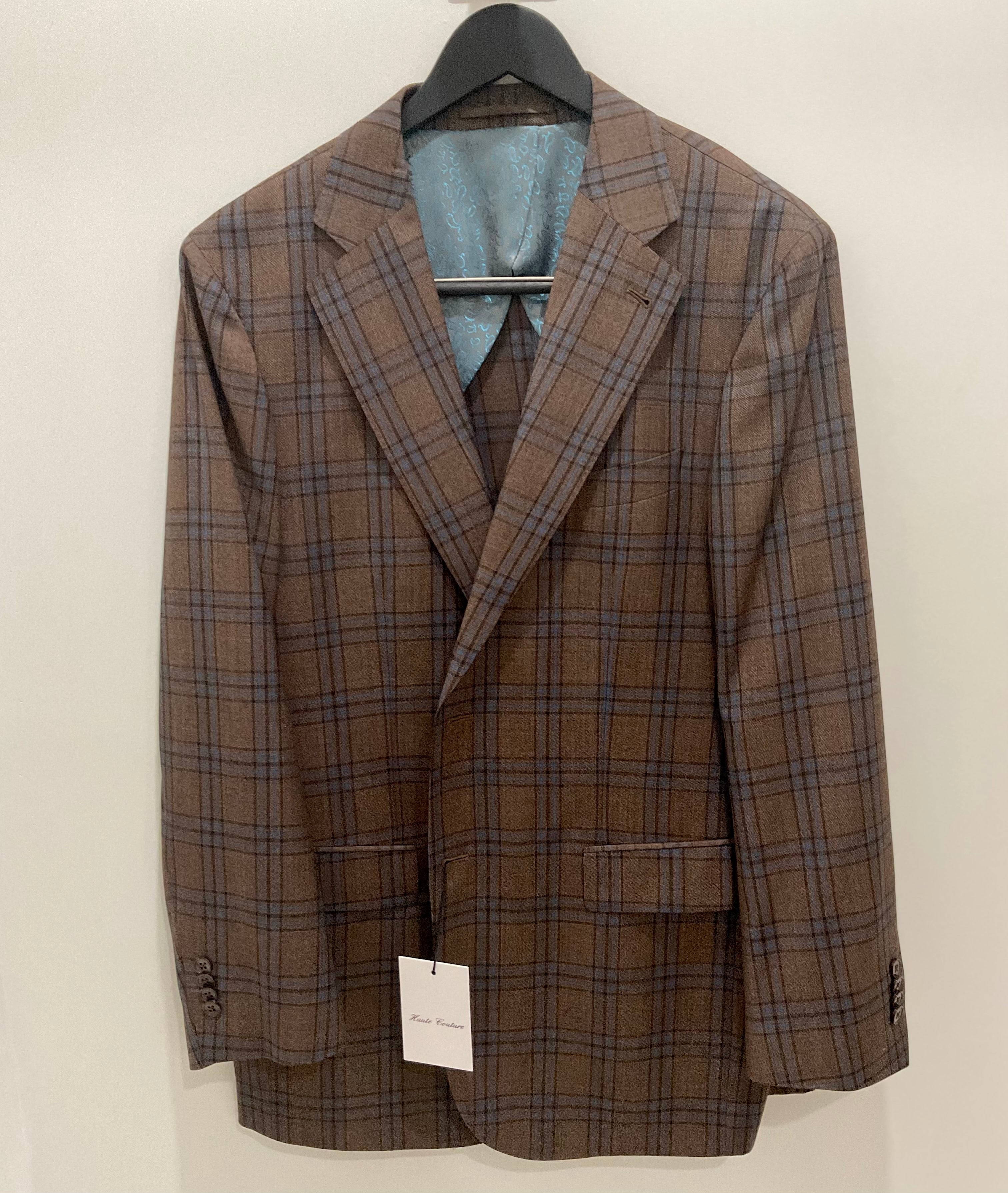 Pecan Windowpane Plaid Sport Coat
