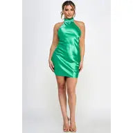 Green Apple Satin Mini Dress