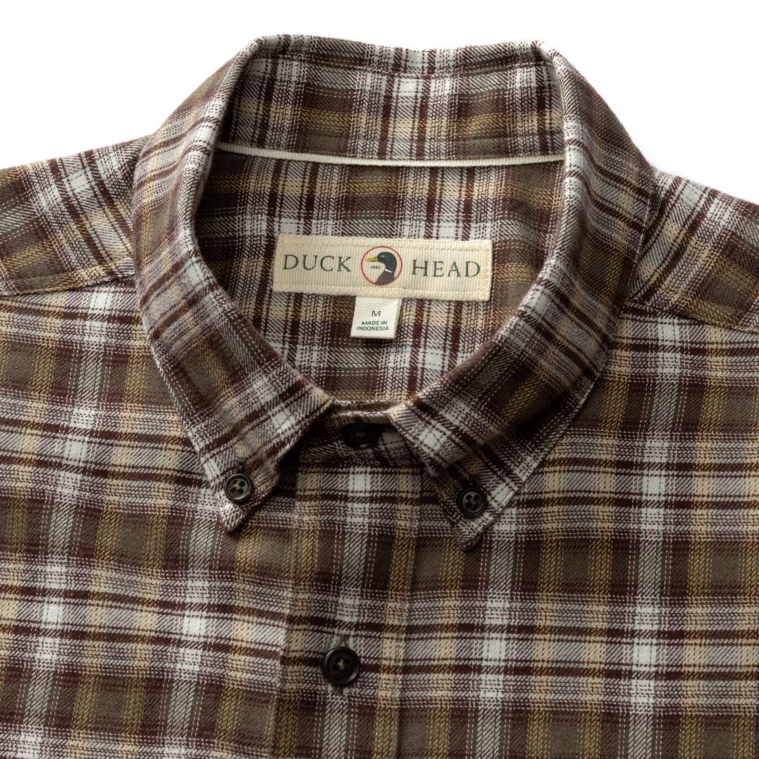 Cotton Flannel Shirt - Crocodile Brown