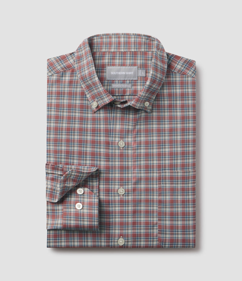 Hawthorne Plaid Shirt - Saddle