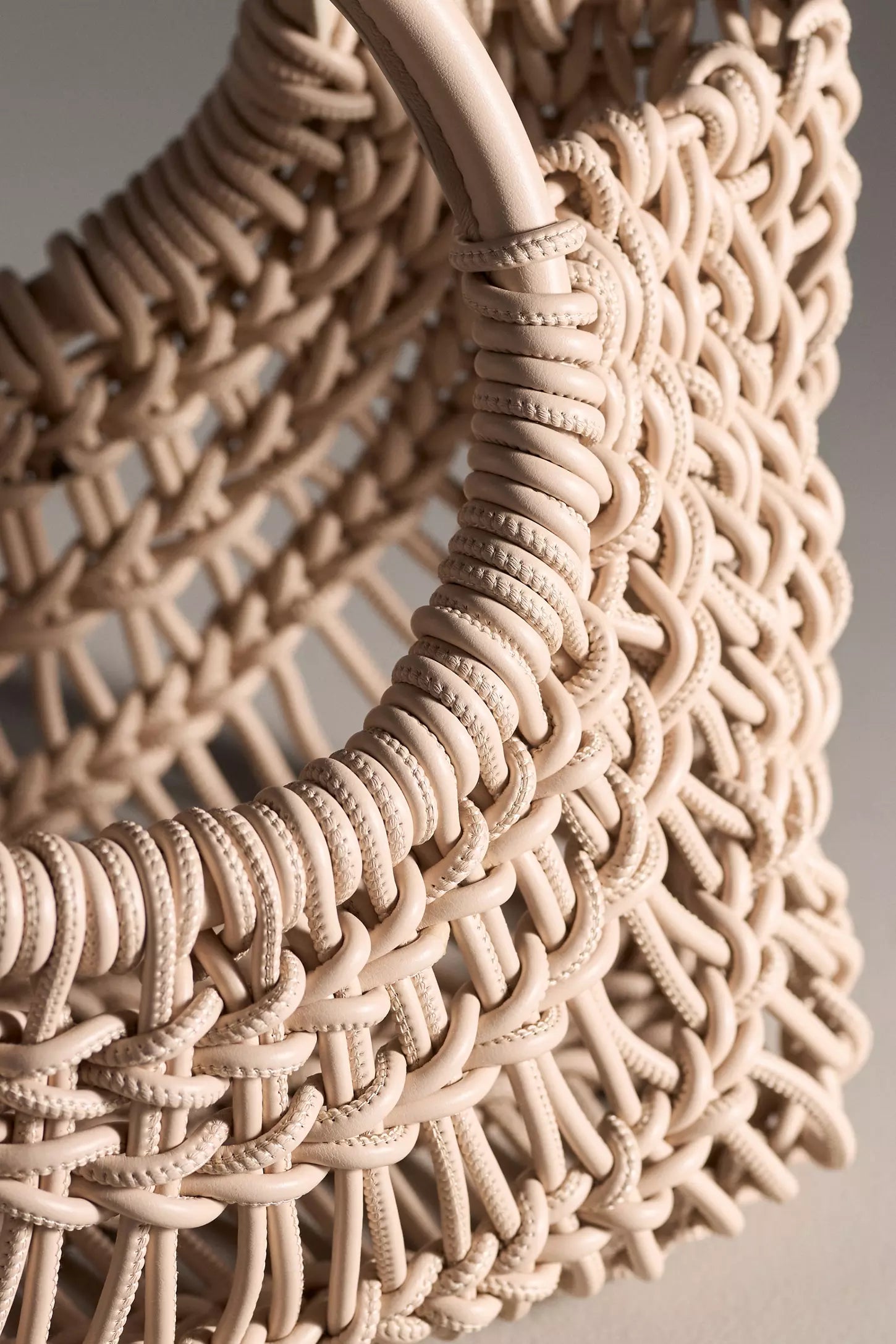 Azure Woven Handbag in Bone
