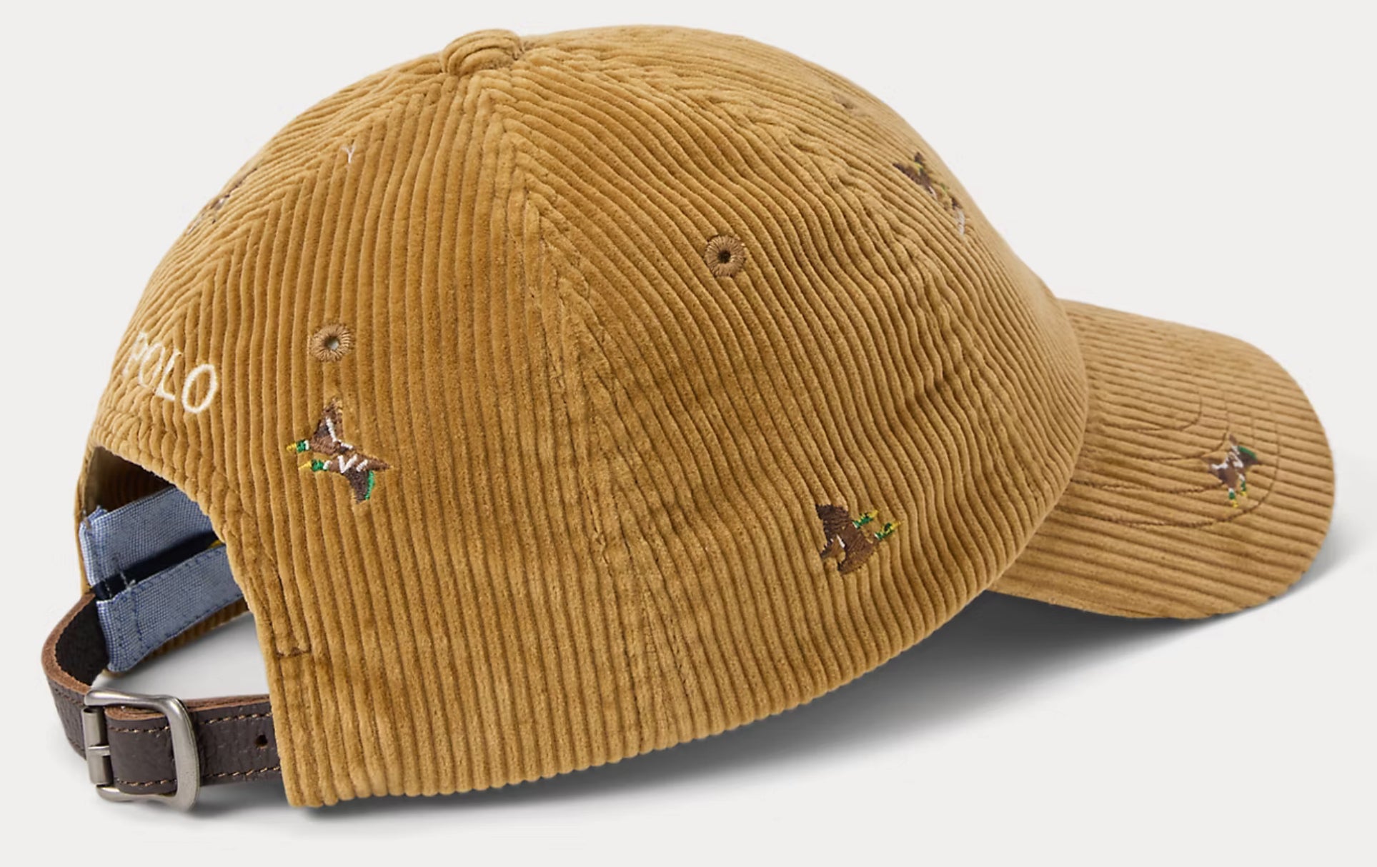 Duck Embroidered Corduroy Ball Cap