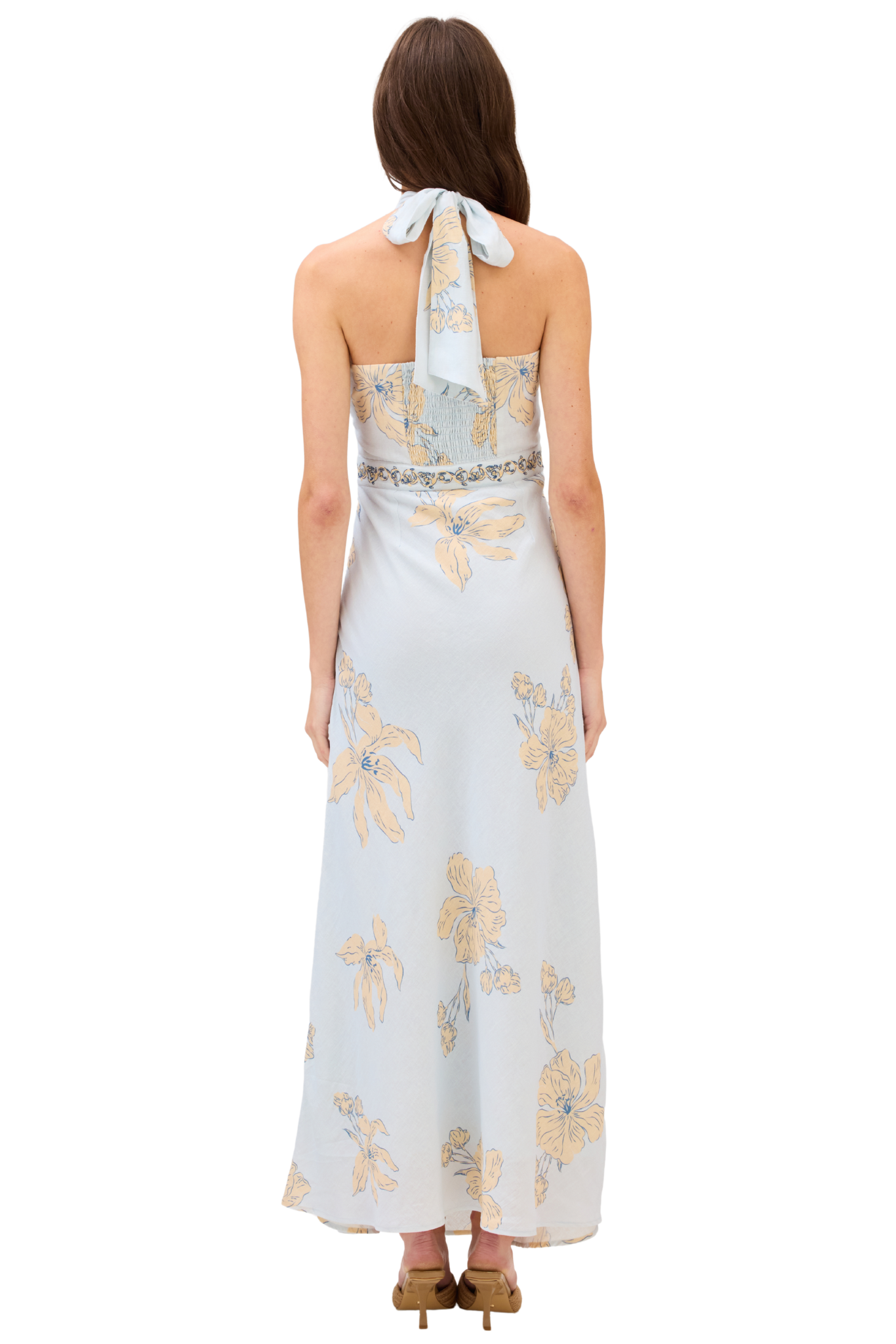Riley Maxi Dress - Pale Blue Floral